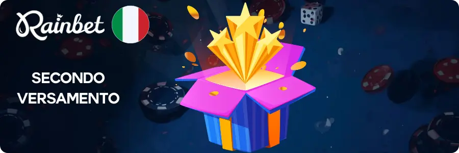 Secondo deposito Rainbet - bonus 50% fino a 700 euro