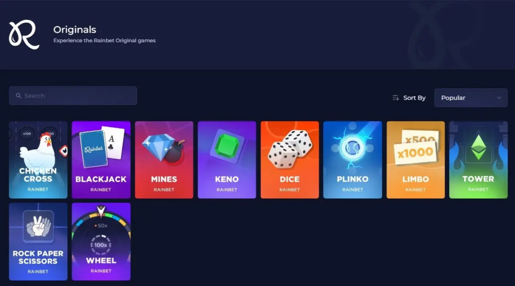 Rainbet Originals